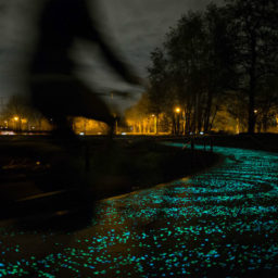 The van Gogh-inspired cycle path, by Daan Roosengaarde Photo via: Bored Panda
