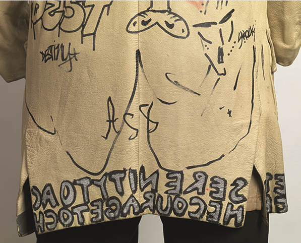 Basquiat's "Ass" tag. Courtesy Swann Auction Galleries.