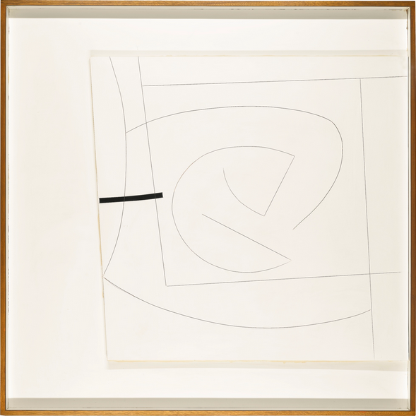 Lot 110 at Sotheby's Modern & Post-war British Art sale on November 19, Linear Composition in Black and White 1960 sold for $228,701.Courtesy of Sotheby's. 