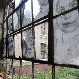 JR, "Unframed—Ellis Island" (detail). The children's heads are covered as part of the treatment for favus, a fungal infection. Photo: Sarah Cascone.