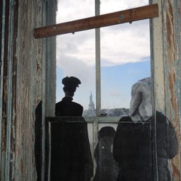 JR, "Unframed—Ellis Island" (detail). Photo: Sarah Cascone.
