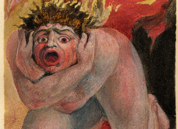 William Blake, Los howl’d (detail). Collection of the British Museum, London.