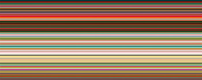 Gerhard Richter, <em>STRIP (926-2)</em> (2012). Courtesy of Wako Works of Art, Japan.