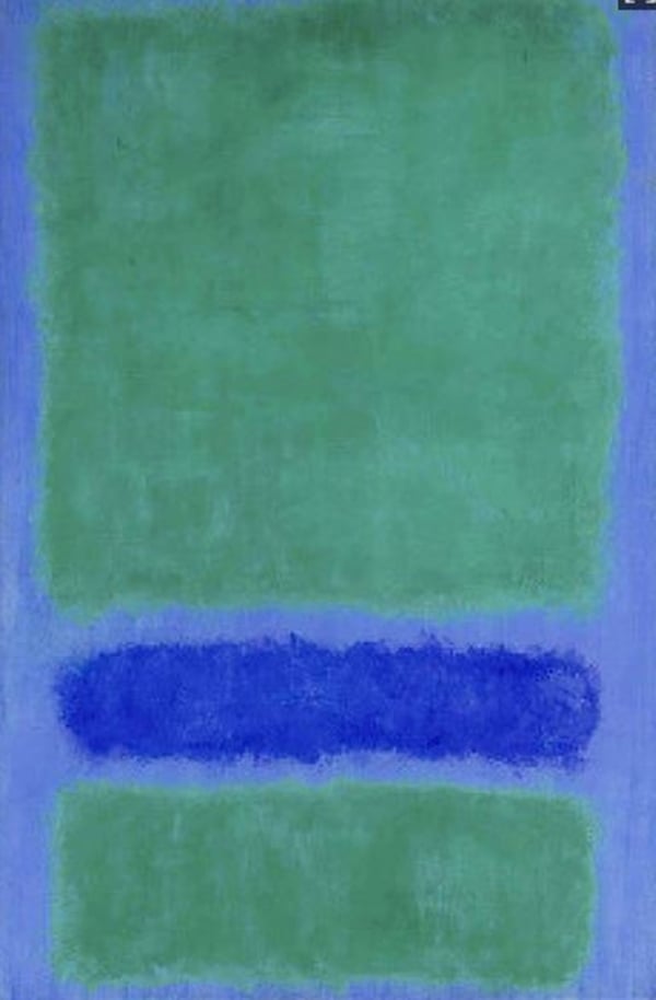 Mark Rothko, Green, Blue, Green on Blue (1968).