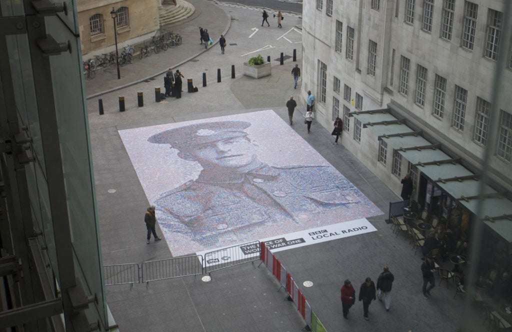 Helen Marshall's digital mosaic in Manchester. Photo: Courtesy of the artist.