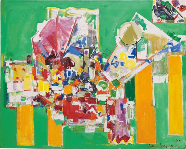 Hans Hoffman, Orchestral Dominance in Green (1954). Courtesy Phillips.