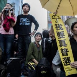 Pro-democracy protestors in Hong Kong. Photo: AFP.