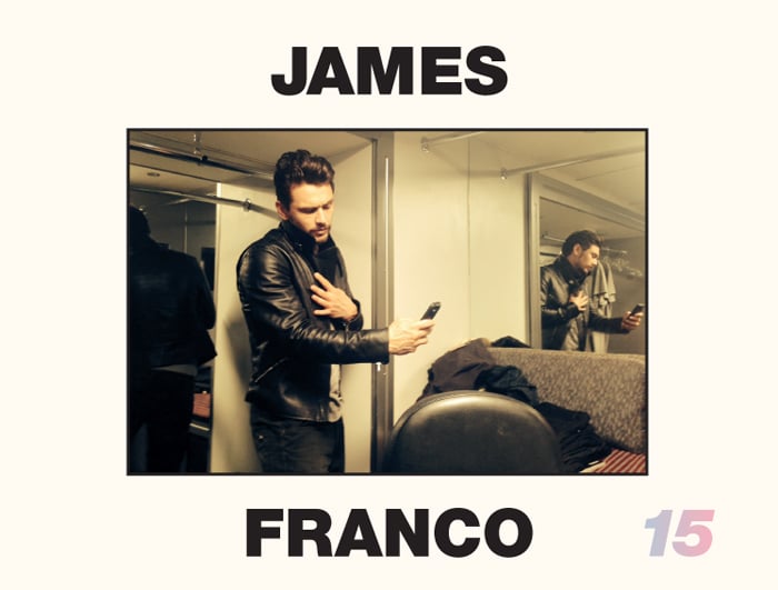 James Franco taking a selfie. Photo: Paper Magazine