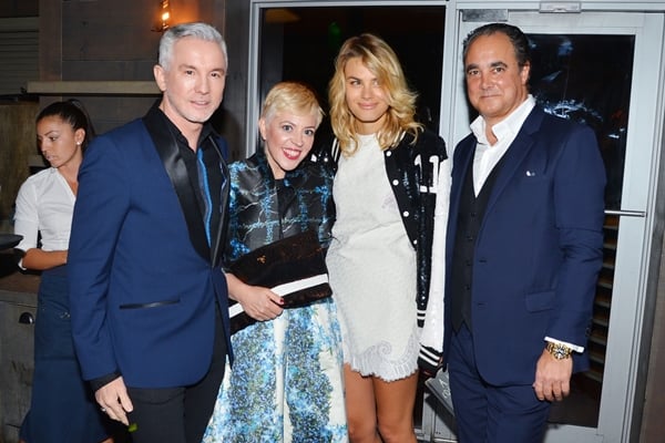 Baz Luhrmann, Catherine Martin, Isabelle Bscher, and Mathias Rastorfer at "A Kid Could Do That!" Krystyna Gmurzynska, Mathias Rastorfer, Isabelle Bscher Host Dinner in Honor of Baz Luhrmann and Catherine Martin Dolce Miami Beach, 1690 Collins Ave, Miami • December 2, 2014 © Patrick McMullan.com