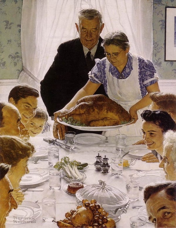 Norman Rockwell, Freedom from Want(1943). Photo: via Wikipedia.