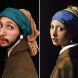 Girl with the Pearl Earring (1665) by Johannes Vermeer and Fools Do ArtPhoto via: Fools Do Art