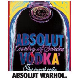 Andy Warhol’s Absolut Warhol campaign (1986)Photo: © The Andy Warhol Foundation for the Visual Arts, Inc.