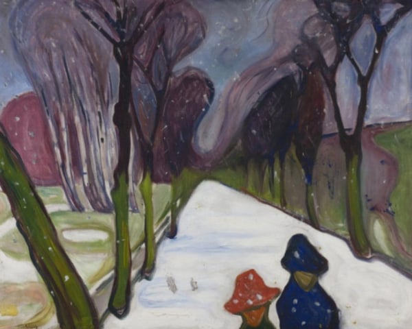 Edvard Munch, New Snow in the Avenue (1906). Photo: Munch Museum.