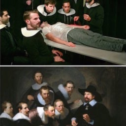 The Anatomy Lesson of Dr. Nicolaes Tulp (1632), by Rembrandt and Fools Do ArtPhoto via: Fools Do Art