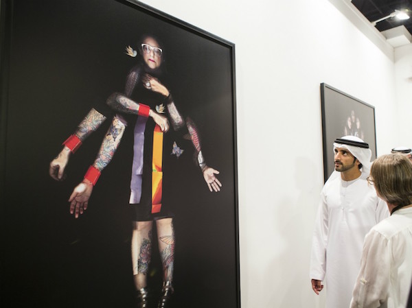 HH Sheikh Hamdan bin Mohammed bin Rashid Al Maktoum at Art Dubai 2014Photo: Courtesy Art Dubai