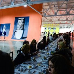 Dinner at Mana Contemporary's Glass Gallery for "Making Art Dance" celebrating 30 years of the Armitage foundation. Photo: Joe Schildhorn, courtesy BFA.