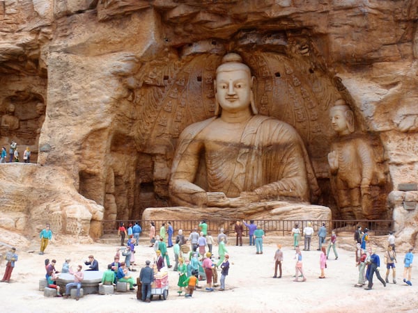 The Dunhuang caves (a.k.a the Mogao caves)Photo via: Famous Wonders