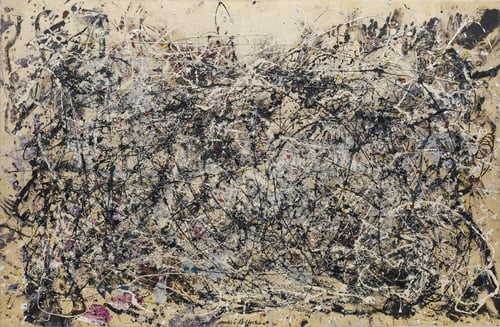 An example of a 1948 Jackson Pollock painting Number 1A in the collection of the Museum of Modern Art. © 2014 Pollock-Krasner Foundation / Artists Rights Society (ARS), New York