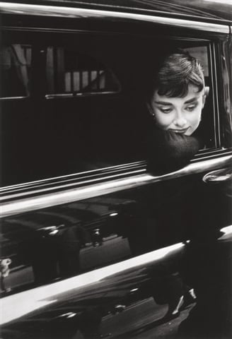 Audrey Hepburn While Filming Sabrina by Dennis Stock