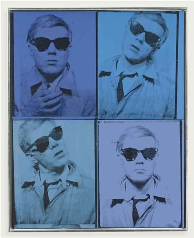 Self-portrait in 4 parts by Andy Warhol
