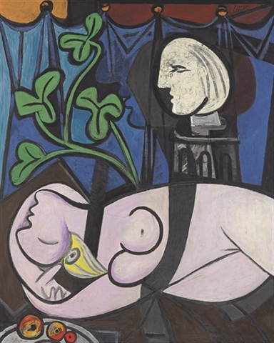 Nude, Green Leaves, and Bust by Pablo Picasso