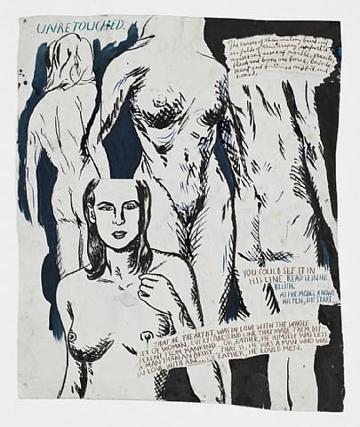 No Title (Unretouched. The curves) by Raymond Pettibon