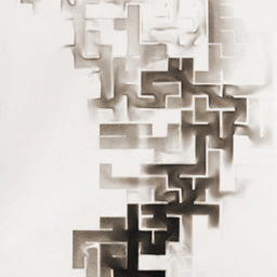 Troika, Labyrinth (2014), soot on paper