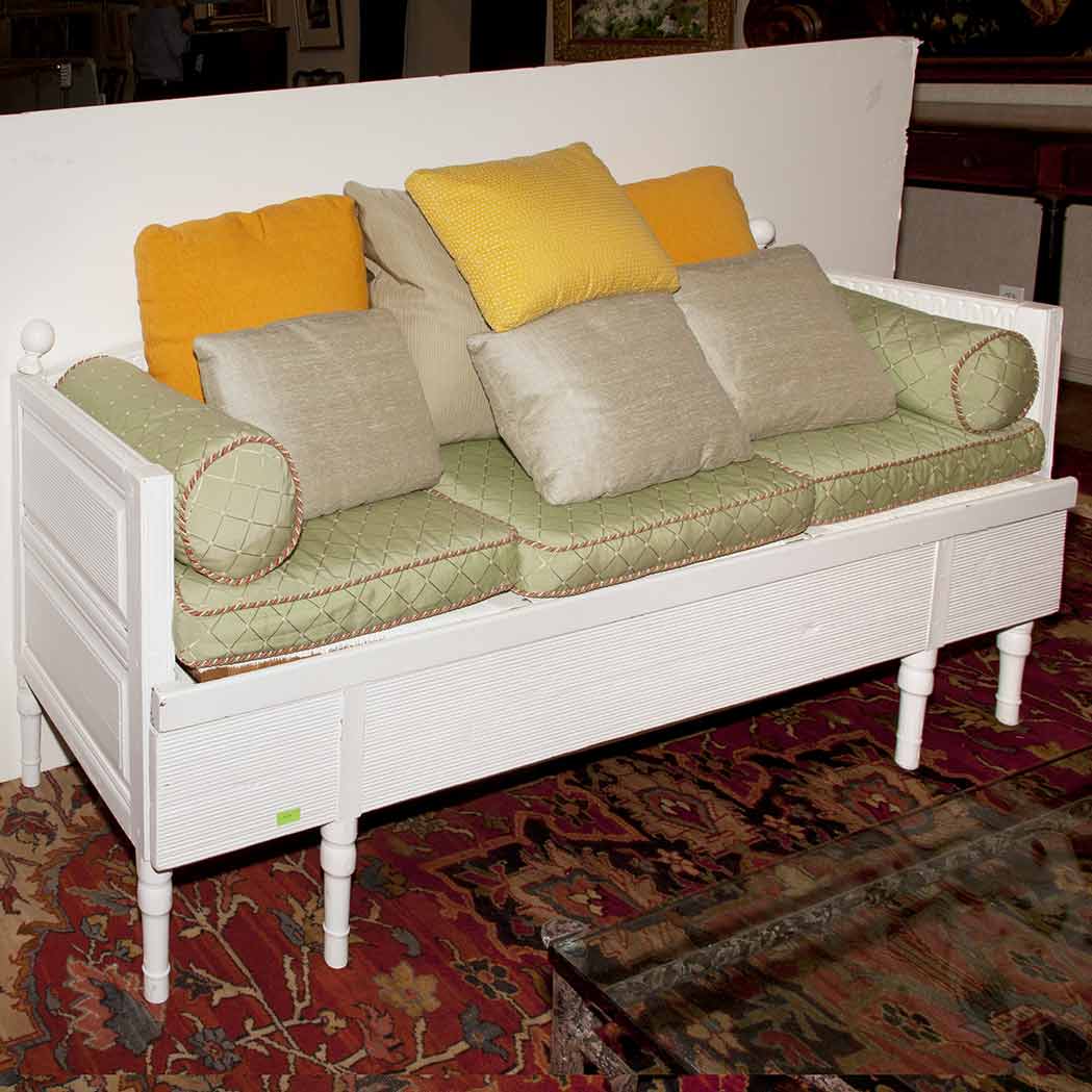 Directoire Style White Painted Settee