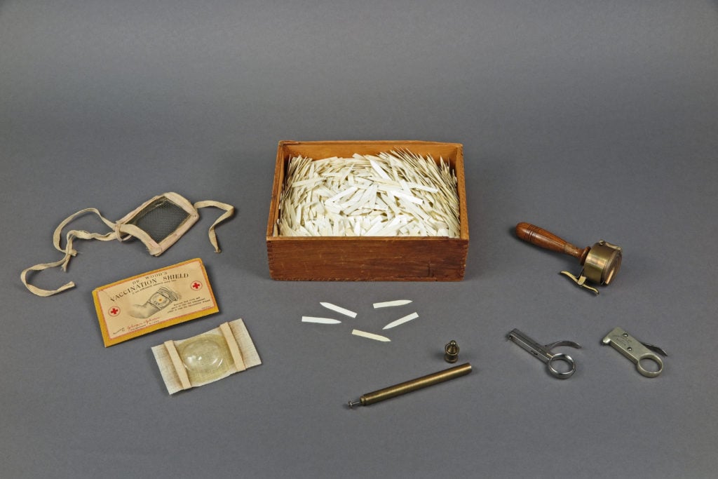 Vaccination objects from the Medicine Collections. Photo courtesy the Smithsonian's National Museum of American History.