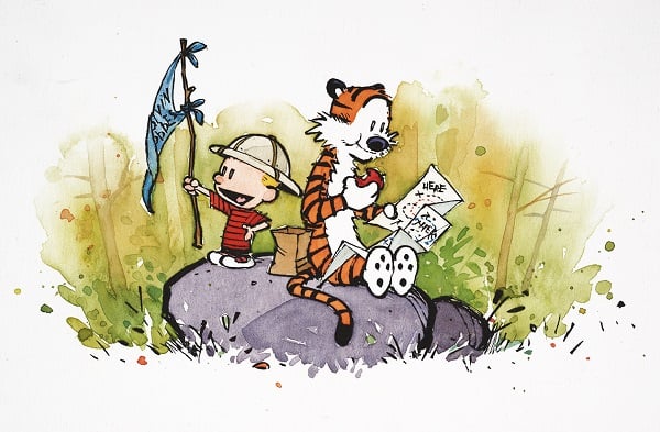 Illustration of Bill Watterson's Calvin and Hobbes from “The Indispensible Calvin and Hobbes”, (1992).