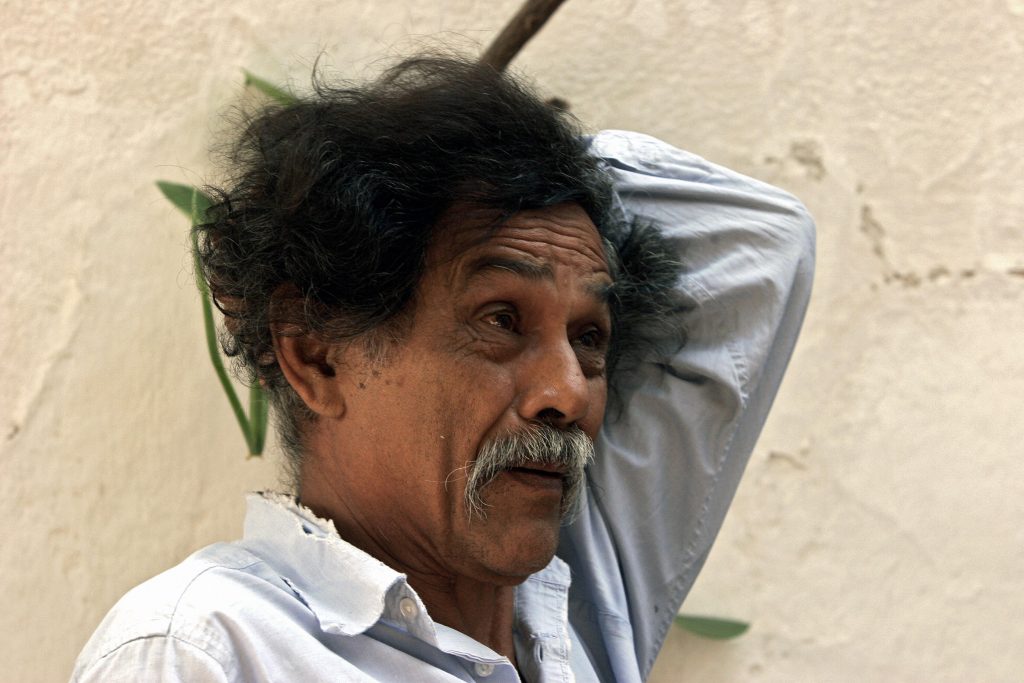 Mexican painter Francisco Toledo at the Graphic Arts Institute in Oaxaca, Mexico. Photo by Alfredo Estrella/AFP via Getty Images.
