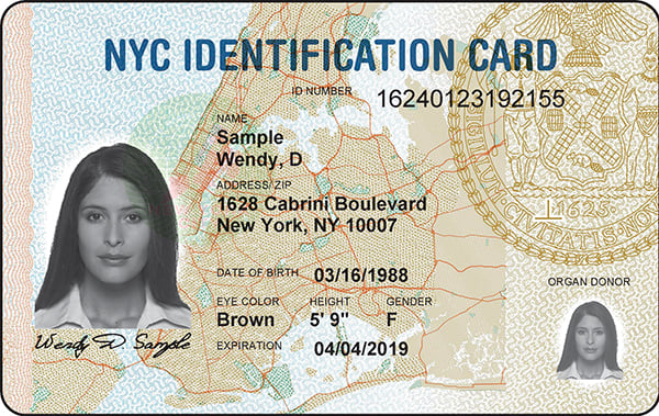 A sample of New York city's new municipal ID.