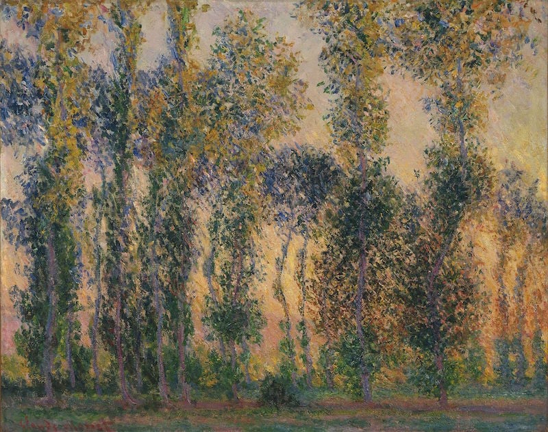 Claude Monet, Les Peupliers à Giverny (1887).