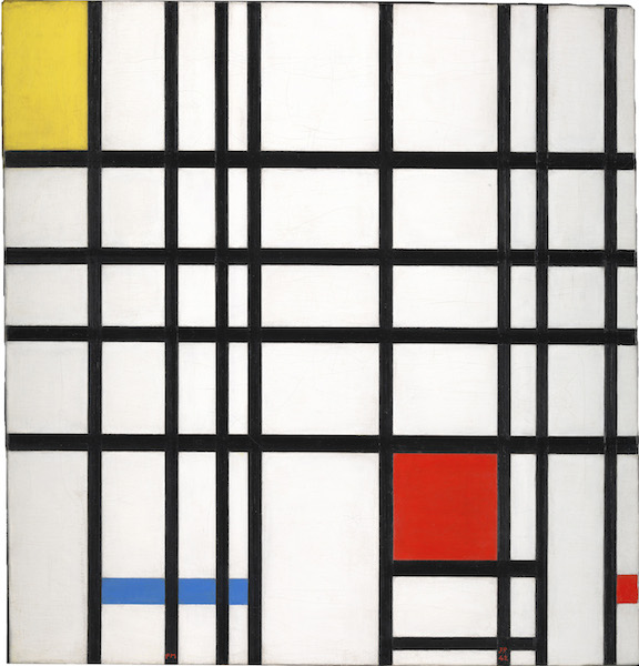 Piet Mondrian, Composition with Yellow, Blue and Red (1937–42) Courtesy: Tate Collection