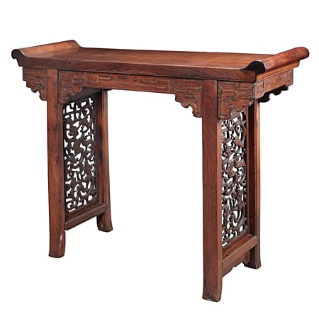 Chinese Huanghuali Trestle-Leg Table