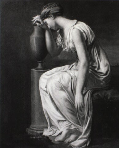 Etude d'apres le personnage de Camille du Serment des Horaces by Jacques-Louis David