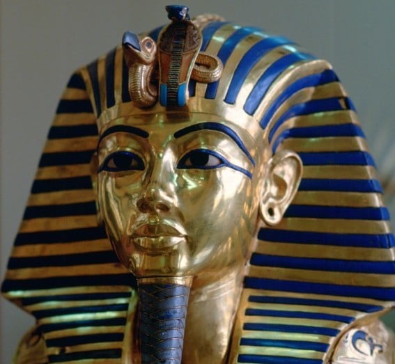 The funerary mask of King Tutankhamun at the Cairo Museum, Egypt. Photo: Tim Graham, courtesy Getty Images.