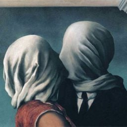 René Magritte, The Lovers (1928). Courtesy MoMA.