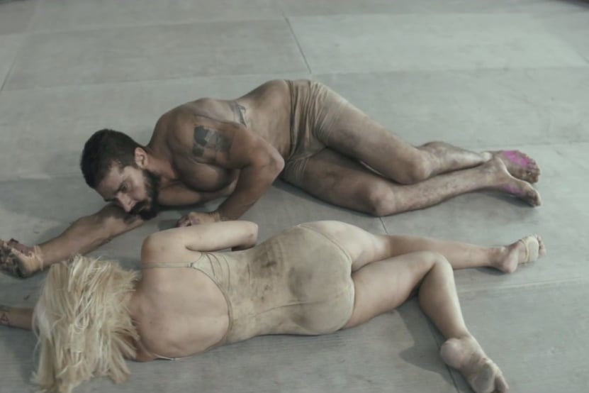 Shia LaBeouf and Maddie Ziegler performing in the controversial music video for Sia's 