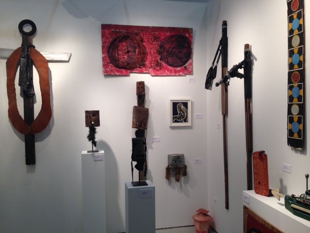 The booth for Shrine, Brooklyn, at the Outsider Art Fair. 