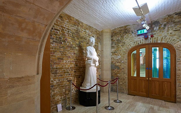 Neil Simmons's statue of Margaret Thatcher has been moved to a quiet corner of Guildhall Art Gallery, London. Photo courtesy of Guildhall Art Gallery, London.