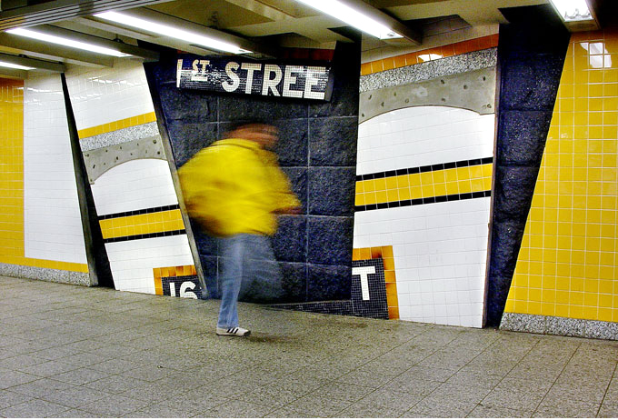 Vito Acconci, <em>Wall-Slide</em> (2002). Photo: courtesy MTA Arts & Design.