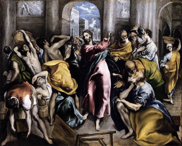 El Greco, The Purification of the Temple (c.1600). Photo courtest of the National Gallery of Art.