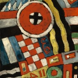 Marsden Hartley, Berlin Abstraction, 1914/1915 oil on canvas, framed: 39 3/4 x 33 1/2 x 2 1/4 in. National Gallery of Art, Corcoran Collection (Museum purchase, Gallery Fund)