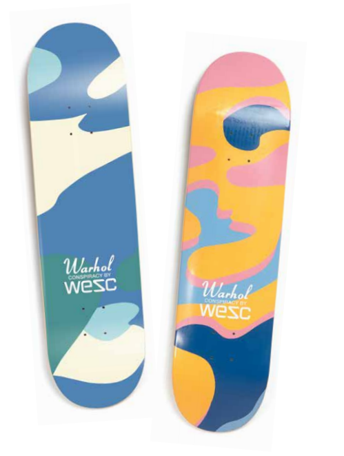 Warhol x WeSC skateboards. Photo courtesy WeSC