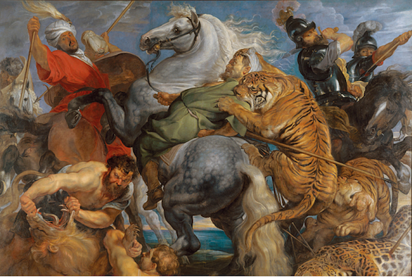 Peter Paul Rubens, Tiger, Lion and Leopard Hunt (1616)Photo: courtesy artfund.org