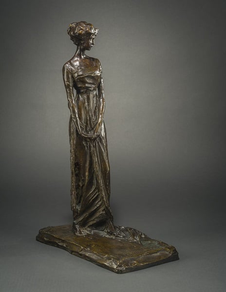 Prince Paul Troubetzkoy Figure of Gertrude Vanderbilt Whitney cast bronze, Photo: Courtesy Hirschl & Adler Gallery