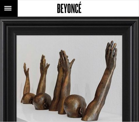 Hank Willis Thomas's work featured on Beyoncé's website.