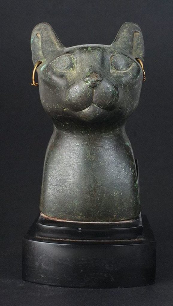The £52,000 Egyptian cat sculpture.