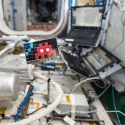 Invader, Space2 on board the International Space Station. Photo: Invader.